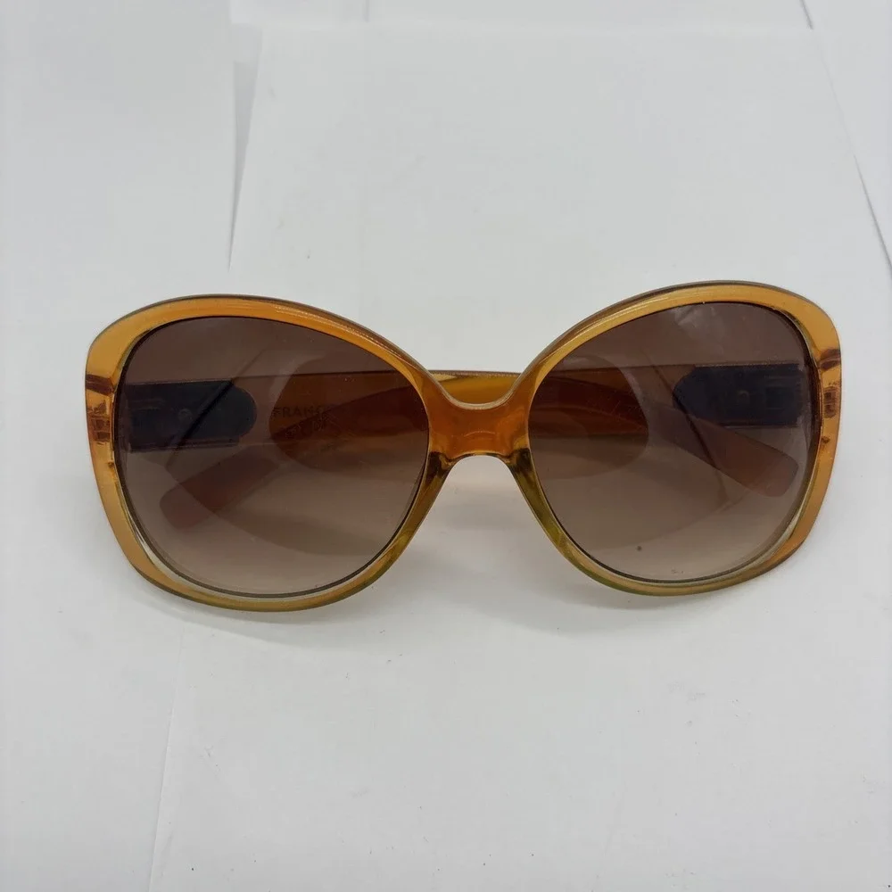 Women's Vintage Franco Sarto  Sunglasses Cats Eye Large Amber Colored